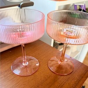Orange & Pink Coupe Glasses